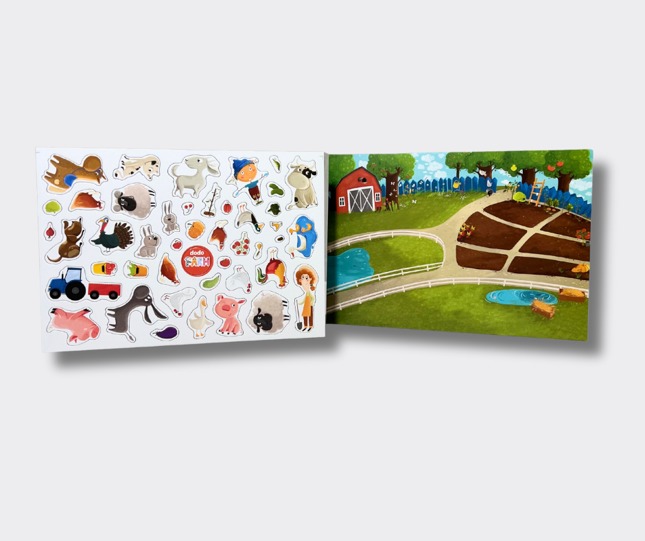 Dodo magnetinė dėlionė - ūkio gyvūnai ir pastatai