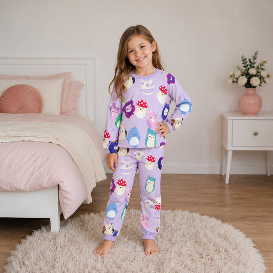 Pižama mergaitėms jauki švelni Squishmallows