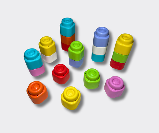 Ryškių spalvų silikoninės minkštos kaladėlės I Smilvipa